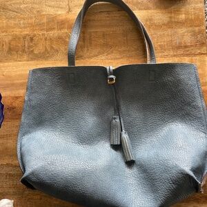 Denim blue tote